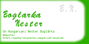 boglarka nester business card