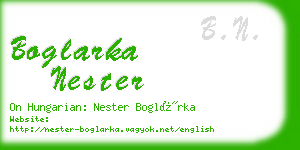 boglarka nester business card